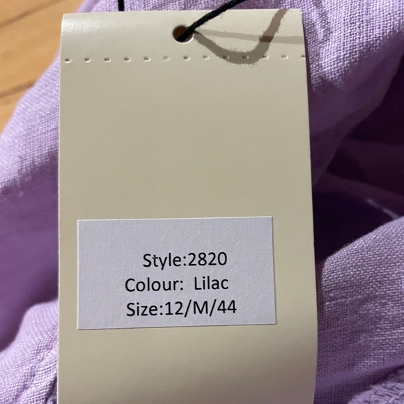 Brand new Terzo Millennio Lilac Linen Dress - Picture 9 of 11